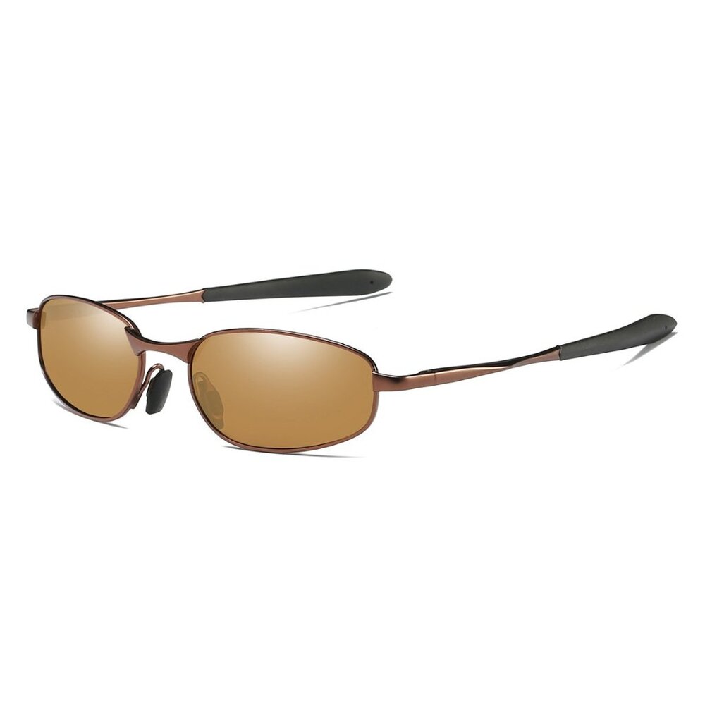 Small Rectangular Metal Frame Polarized Sunglasse… - image 1